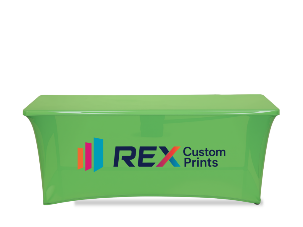 Green Custom Stretch Tablecloth with Logo