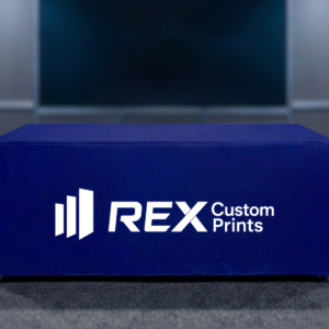 Navy Blue 3sided Fitted Table Cover