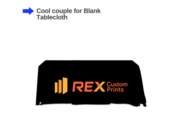 5 Ft Custom Fitted Tablecloth with Logo