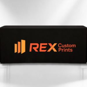 Black Custom Branded Tablecloth