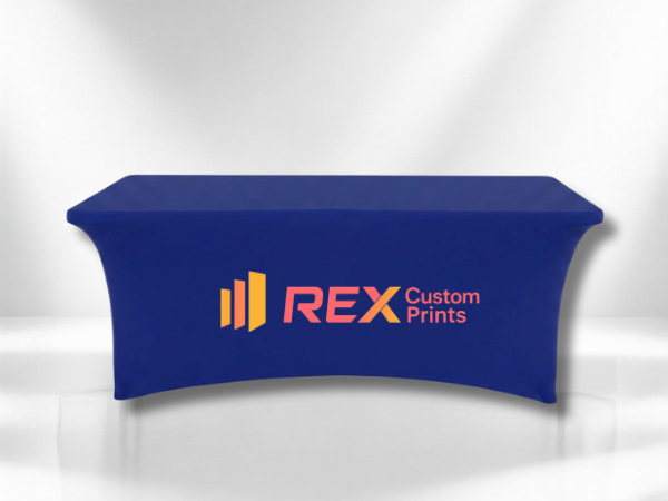 5 Ft Custom Stretch Tablecloth with Logo