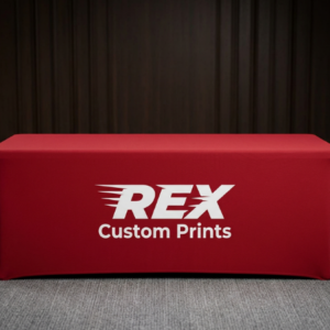Custom Fitted Table Cover with Logo
