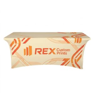 8 Ft Custom Stretch Table Cover with Logo