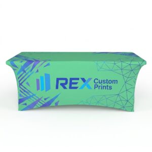 6 Ft Custom Stretch Tablecloth with Logo