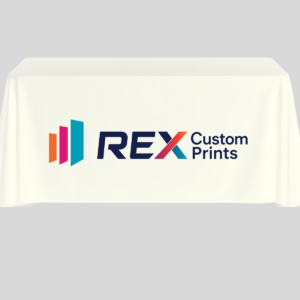 6 Ft Custom Fitted Table Cover with Logo